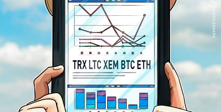 TRON, Litecoin, XEM, Bitcoin, Ethereum