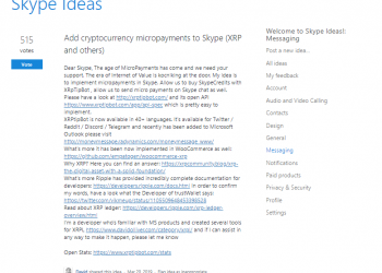 XRP Community Demands Skype to implement XRP Micro-payments
