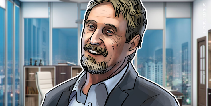 John McAfee Doubles Down on $1M 2020 Price Prediction for Bitcoin