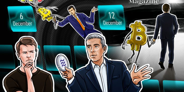 BTC drops, XRP is ‘toxic waste,’ Facebook’s Diem in trouble: Hodler’s Digest, Dec. 6–12