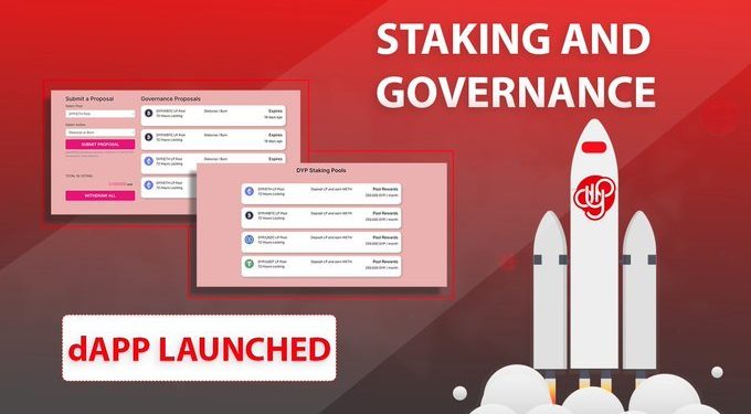 DeFi Generate Protocol Launches Staking and Governance Dapp, DYP Holders Make Ethereum