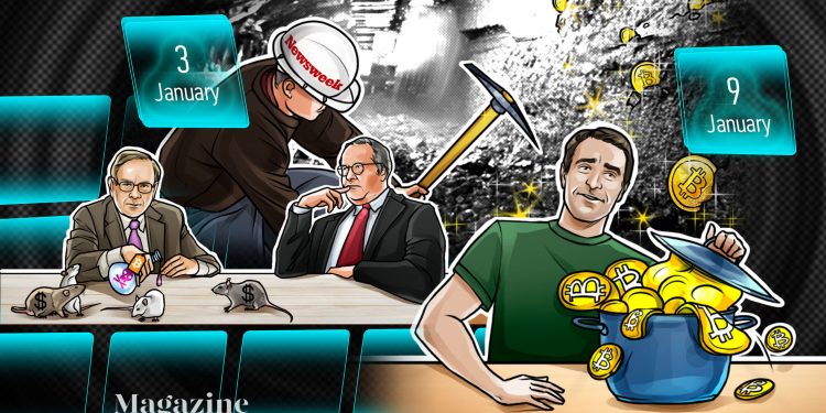 Bitcoin’s rollercoaster ride, Ether shines, XRP mystery: Hodler’s Digest, Jan. 3–9