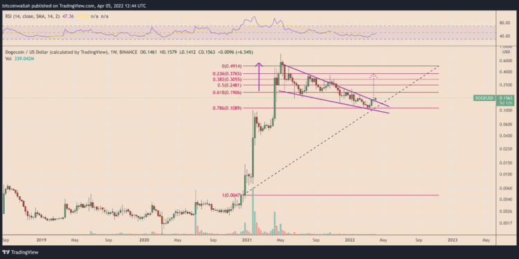 elon musk's twitter investment puts a 150% rally into play for dogecoin